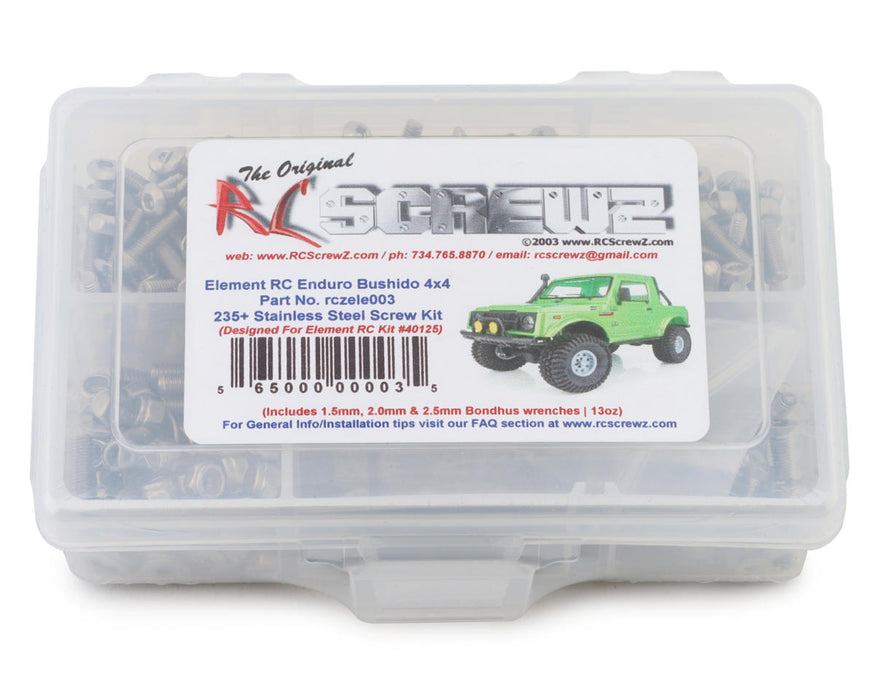 RC Screwz Element RC Enduro Bushido Stainless Steel Screw Kit