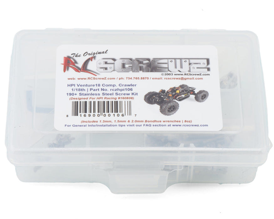 RC Screwz HPI Venture 18cc Stainless Steel Screws Kit