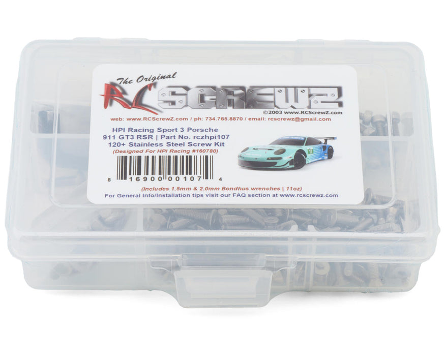 RC Screwz HPI Sport 3 Porsche 911 GT3 Stainless Steel Screw Kit