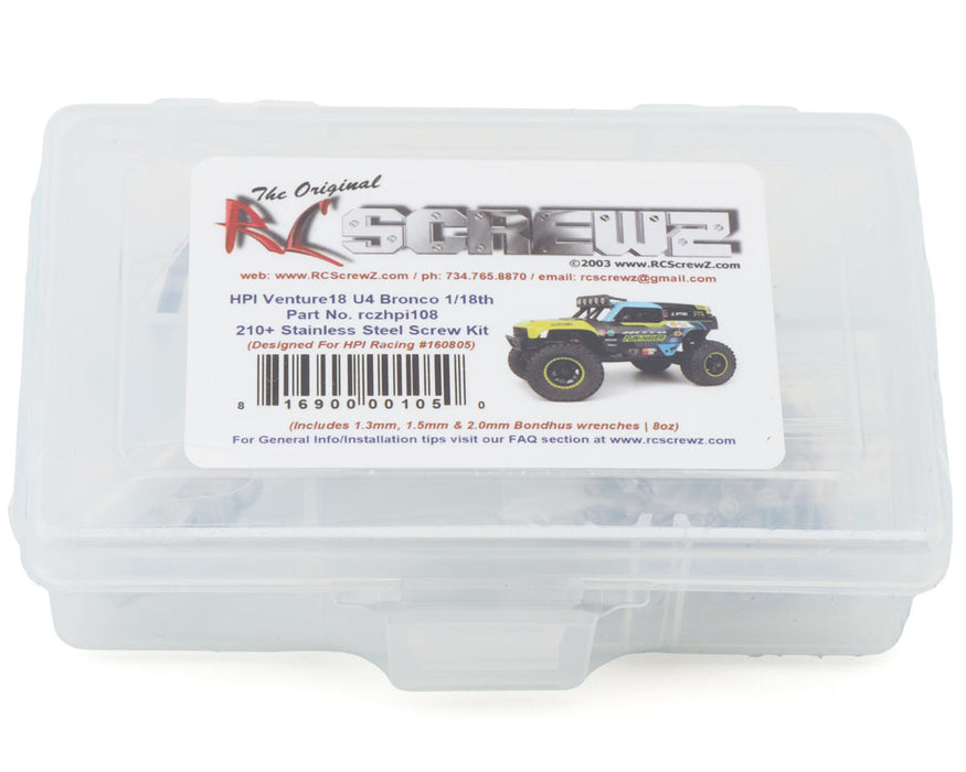 RC Screwz HPI Venture 18 U4 Stainless Steel Screws Kit