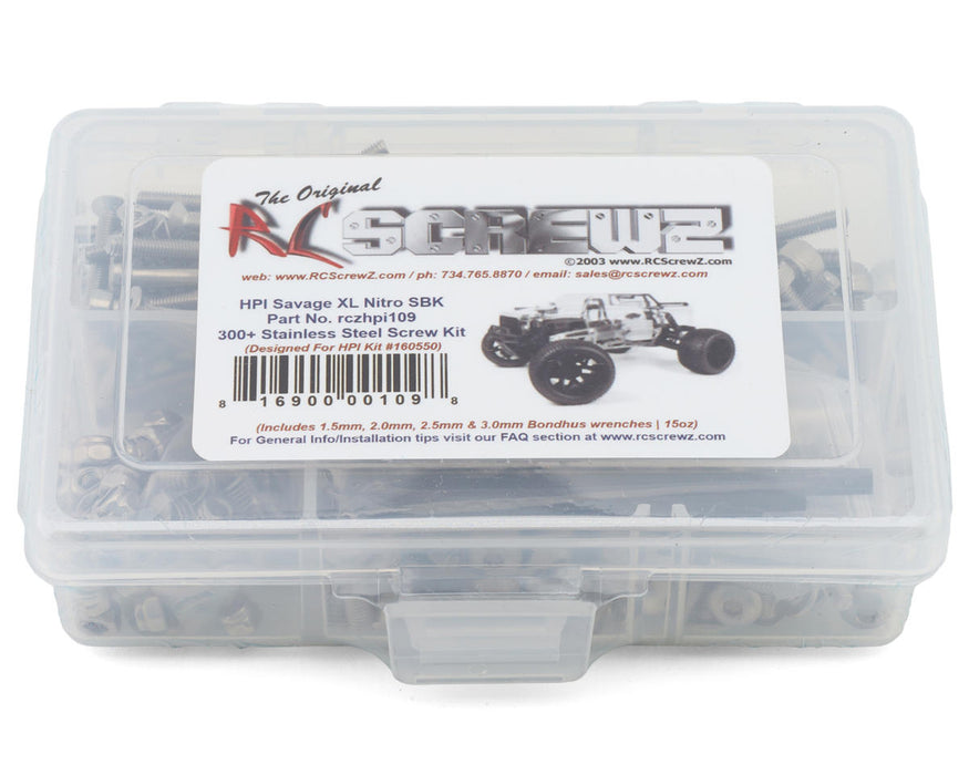 RC Screwz HPI Savage XL 5.9 SBK Stainless Steel Screws Kit