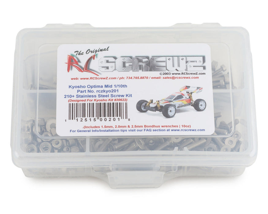 RC Screwz Kyosho Optima Mid Stainless Steel Screw Kit