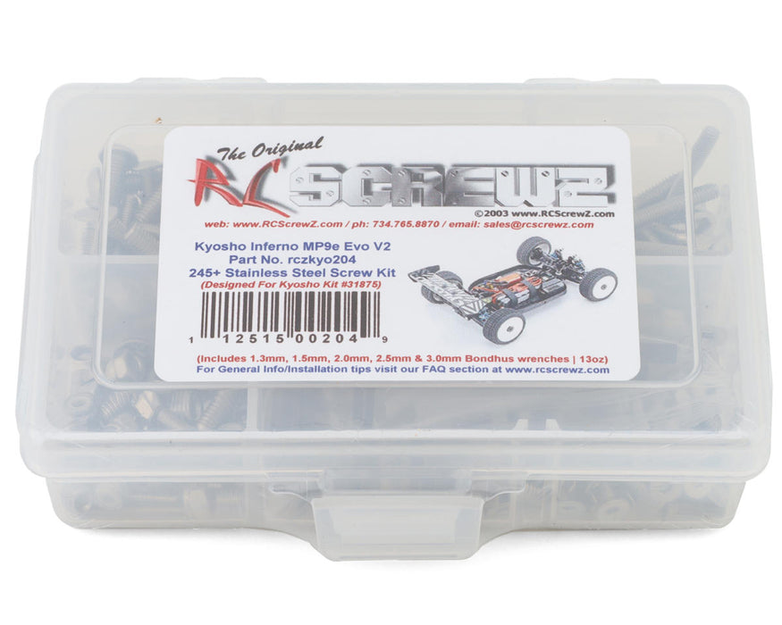 RC Screwz Kyosho Inferno MP9e EVO V2 Stainless Steel Screw Kit