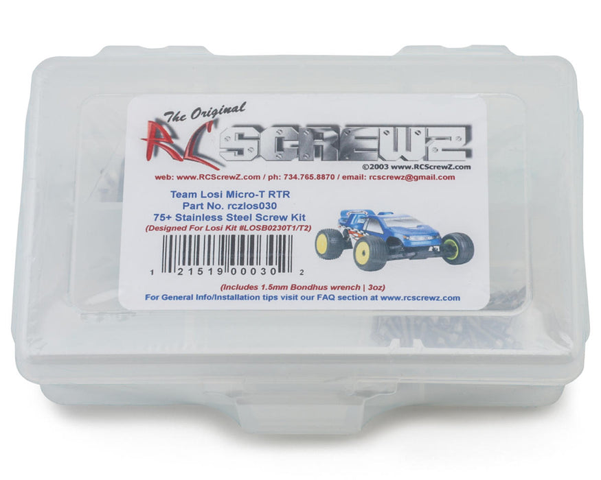 RC Screwz Losi® Micro-T™ Stainless Screw Kits