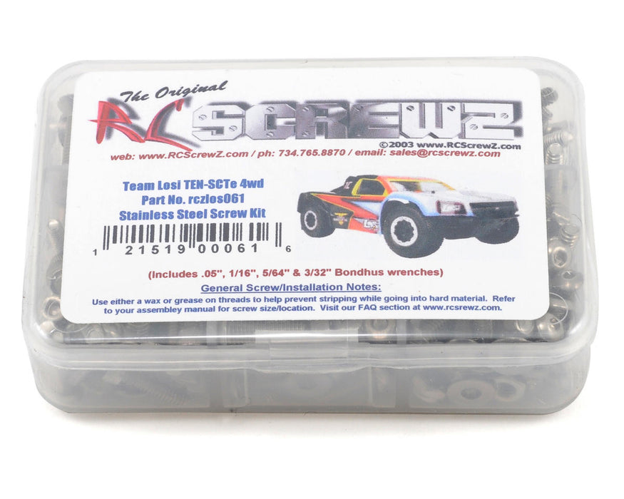 RC Screwz Team Losi TEN-SCTE Stainless Steel Screw Kit