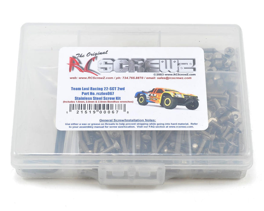 RC Screwz TLR 22SCT Stainless Steel Screw Kit