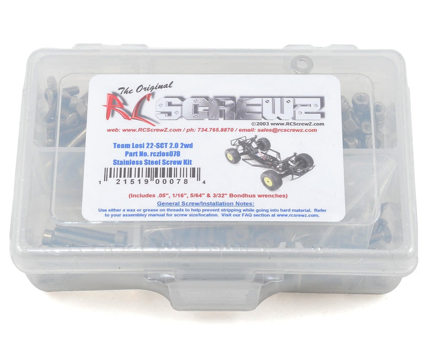 RC Screwz Losi 22-SCT 2.0 2wd Stainless Steel Screw Kit
