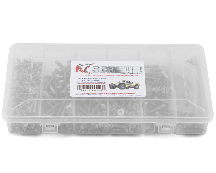 RC Screwz Losi Super Baja Rey 2.0 Desert Truck Stainless Steel Screw Kit