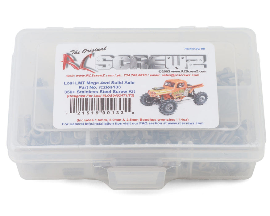 RC Screwz Losi LMT Mega 4WD Solid Axle Monster Truck Stainless Steel Screw Kit