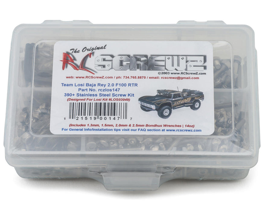 RC Screwz Losi® Baja Rey™ 2.0 F100 RTR Stainless Steel Screw Kit