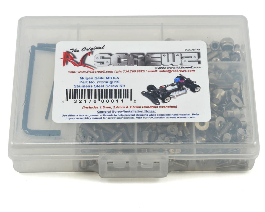 RC Screwz Mugen Seiki MRX-5 Stainless Steel Screw Kit