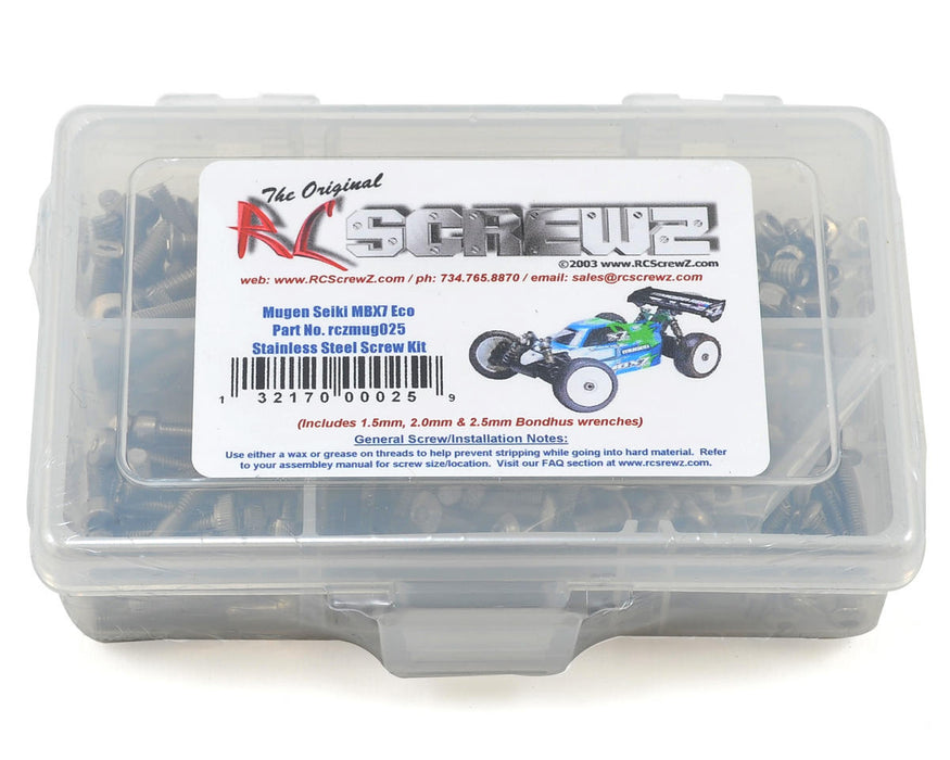 RC Screwz Mugen MBX7 ECO Stainless Steel Screw Kit