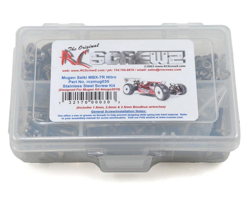 RC Screwz Mugen MBX7R Stainless Steel Screw Kit