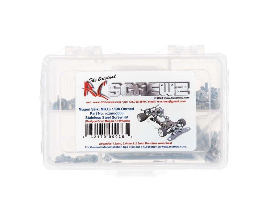 RC Screwz Mugen Seiki MRX6 1/8 4WD Stainless Screw Kit