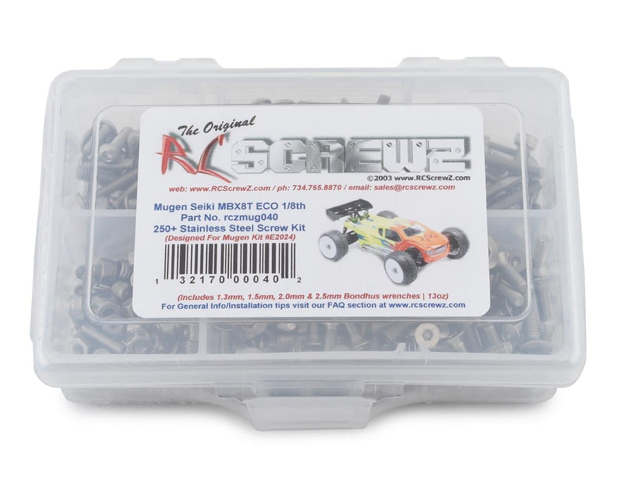 RC Screwz Mugen MBX8T ECO Stainless Steel Screw Kit