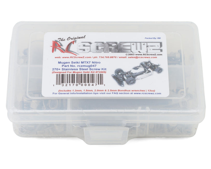 RC Screwz Mugen MTX7 Stainless Steel Screw Kit