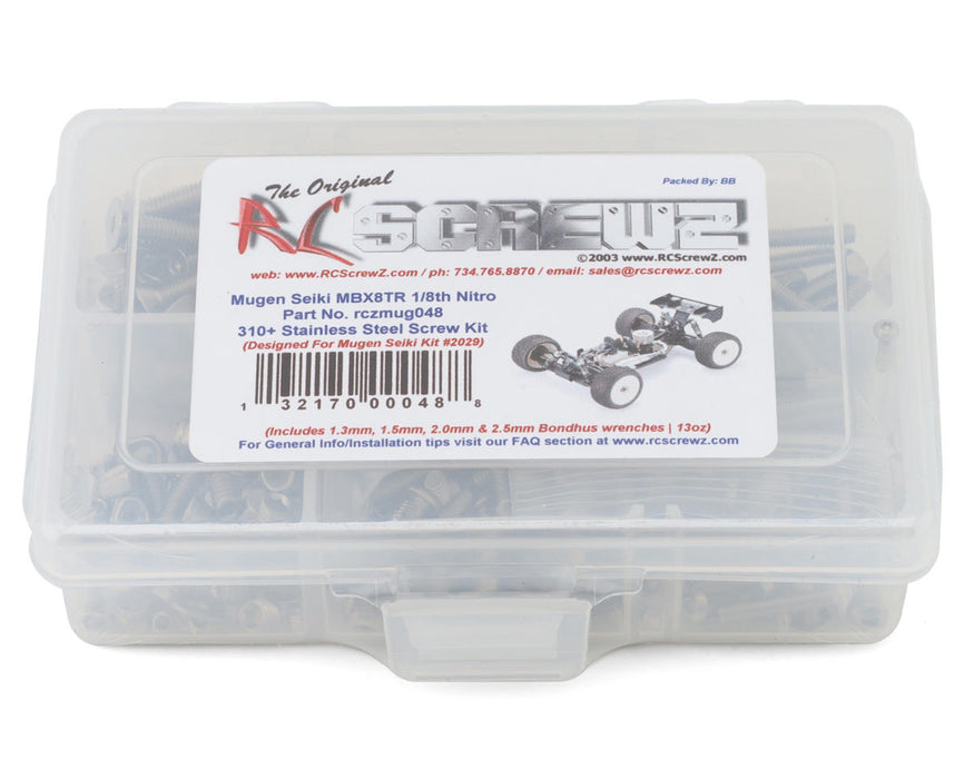 RC Screwz Mugen MBX8TR Stainless Steel Screw Kit