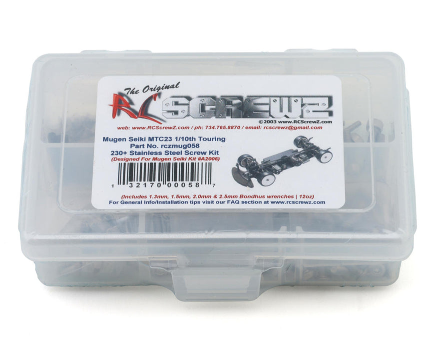 RC Screwz Mugen Seiki MTC3 1/10 Touring Car Stainless Steel Screw Kit