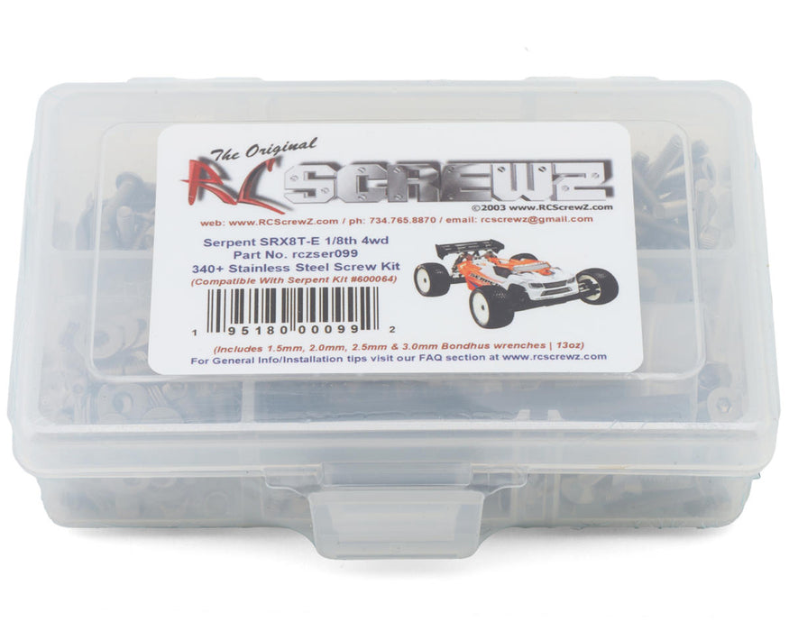 RC Screwz Serpent SRX8T-E Stainless Steel Screws Kit