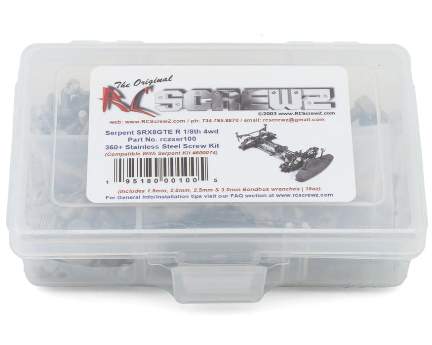 RC Screwz Serpent SRX8 GTE R Stainless Steel Screws Kit