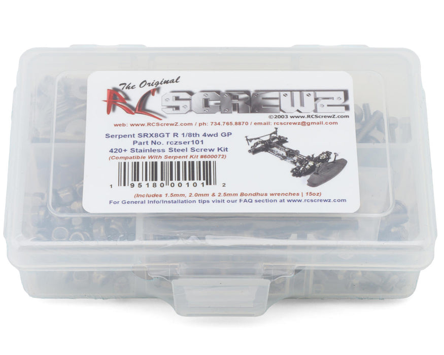 RC Screwz Serpent SRX8 GT R Nitro Stainless Steel Screws Kit