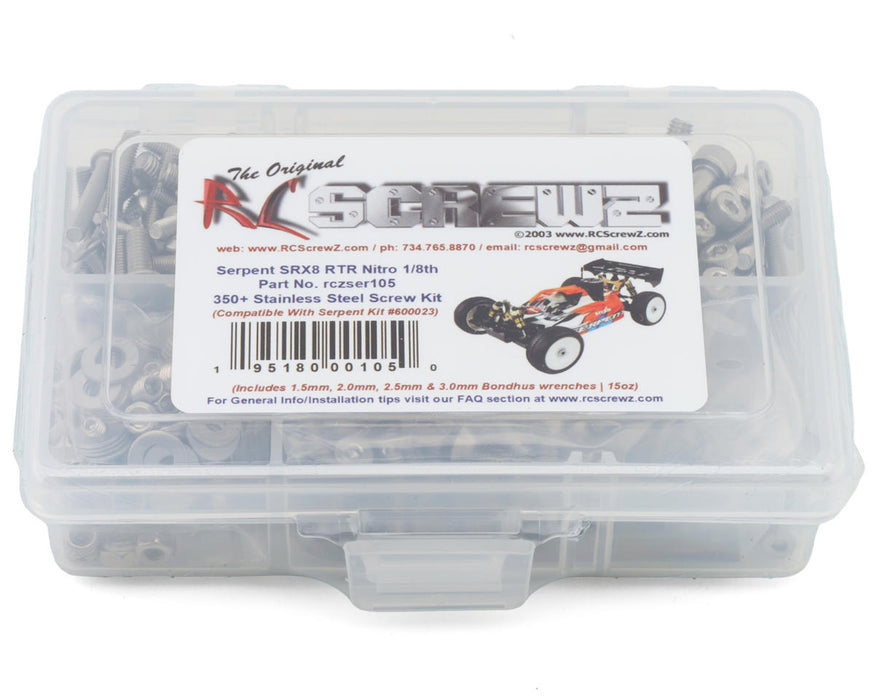 RC Screwz Serpent SRX8 RTR Stainless Steel Screws Kit