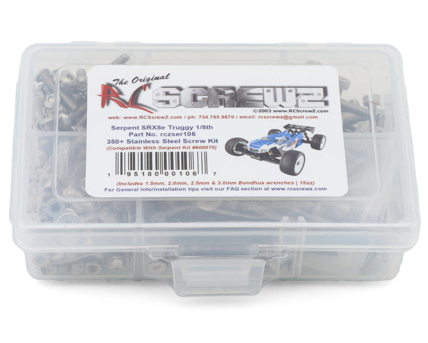 RC Screwz Serpent SRX8E Truggy Stainless Steel Screws Kit
