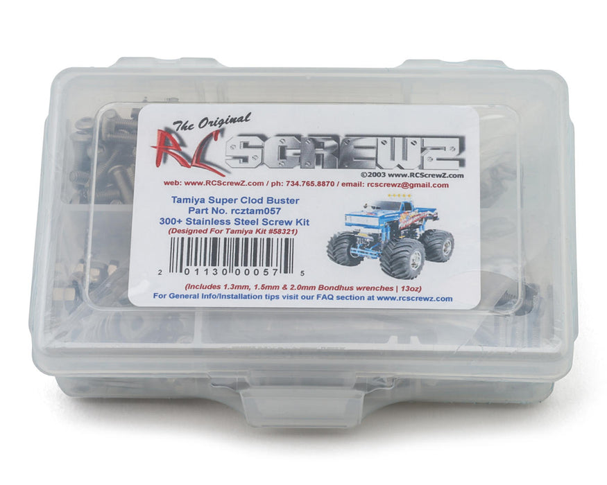 RC Screwz Tamiya Super Clod Buster Stainless Steel Screw Kit