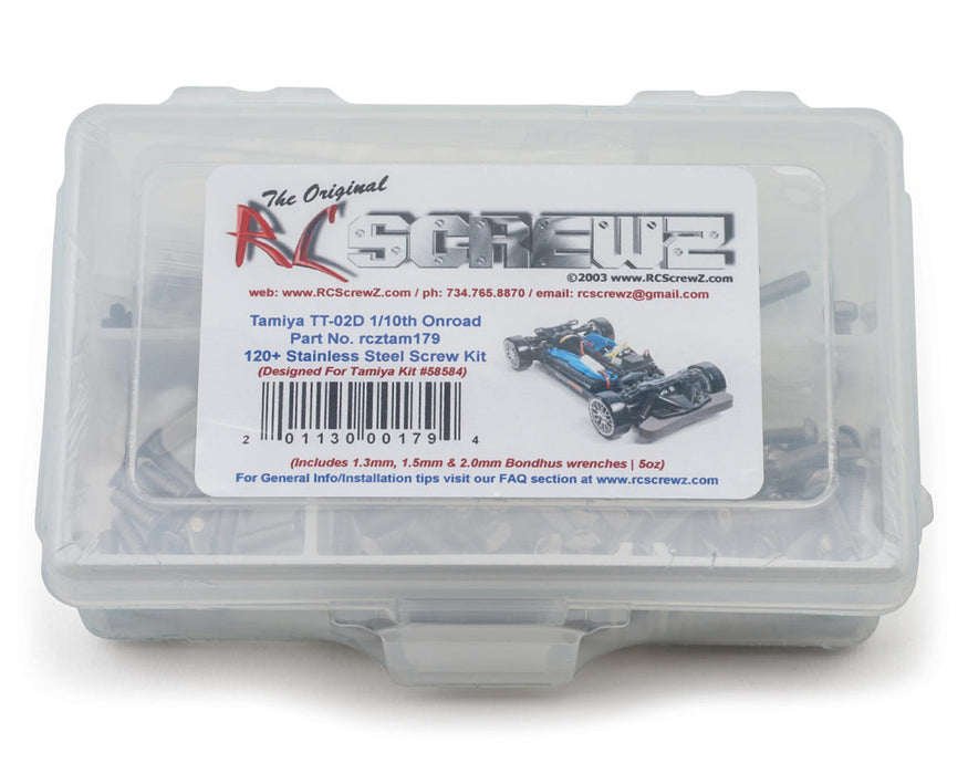RC Screwz Tamiya TT-02D Stainless Steel Screw Kit