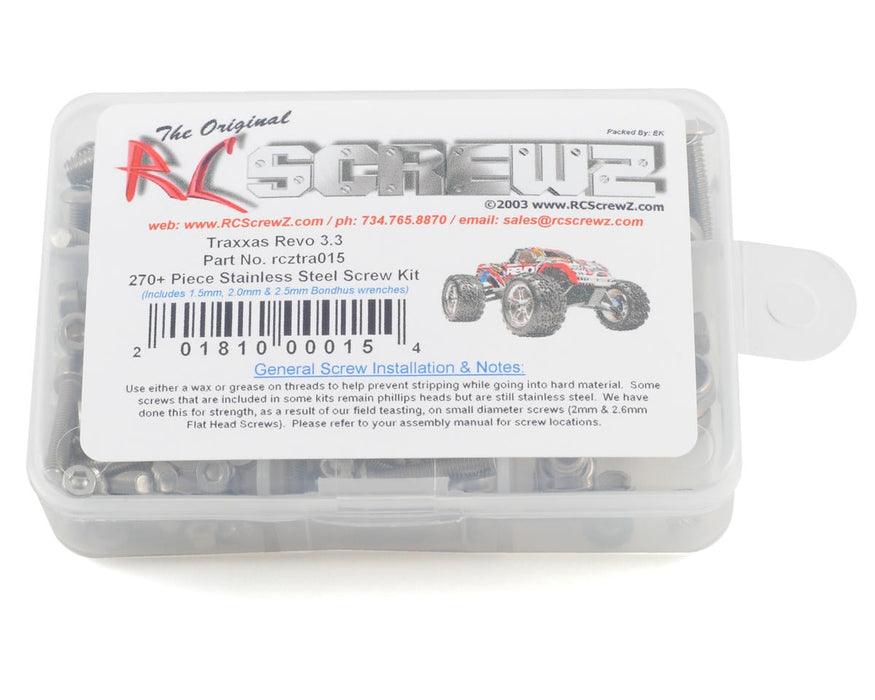 RC Screwz Stainless Steel Screw Kit for Traxxas Revo 3.3