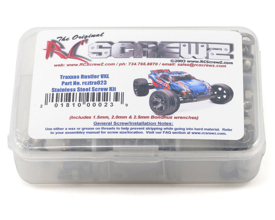 RC Screwz Stainless Steel Screw Set for Traxxas Rustler VXL