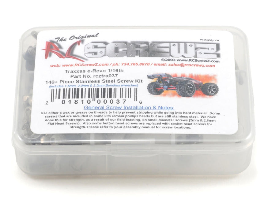 RC Screwz Stainless Steel Screw Set for Traxxas 1/16th E-Revo