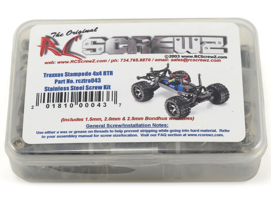 RC Screwz Stainless Steel Screw Kit for Traxxas Stampede VXL 4x4