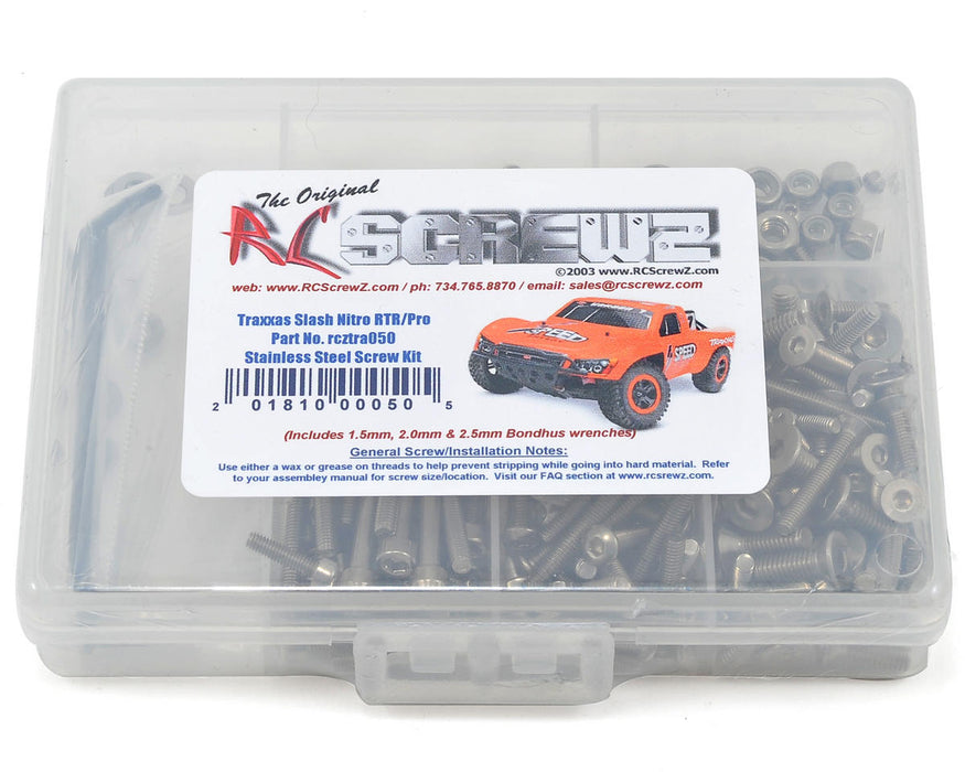 RC Screwz Stainless Steel Screw Kit for Traxxas Nitro Slash 3.3