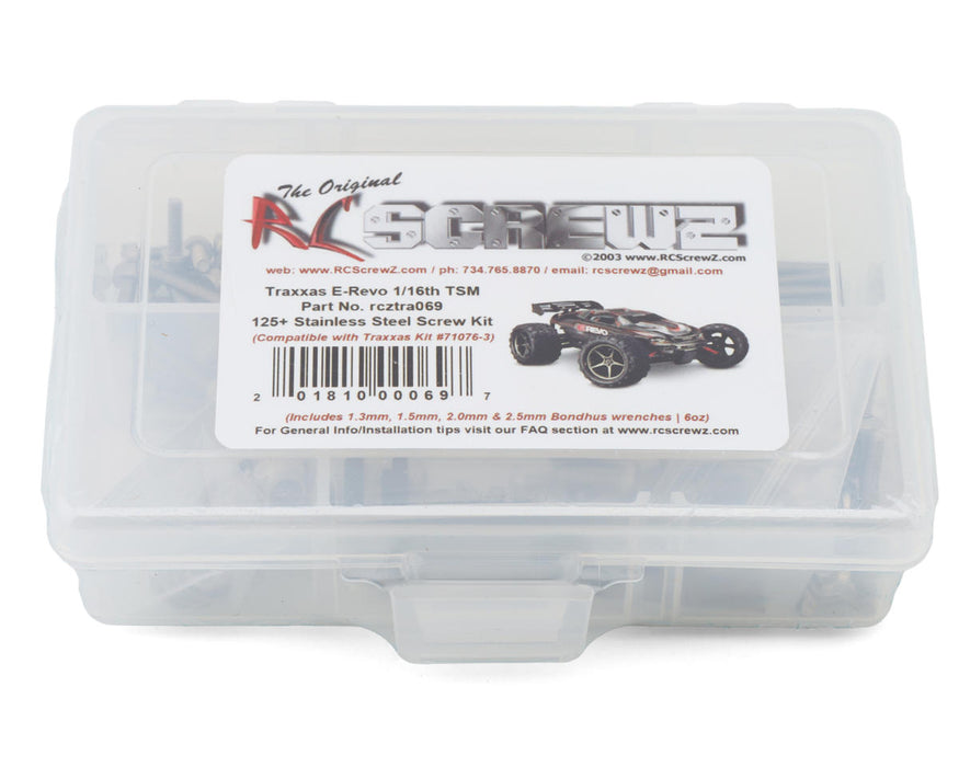 RC Screwz Stainless Steel Screw Kit for Traxxas 1/16 E-Revo