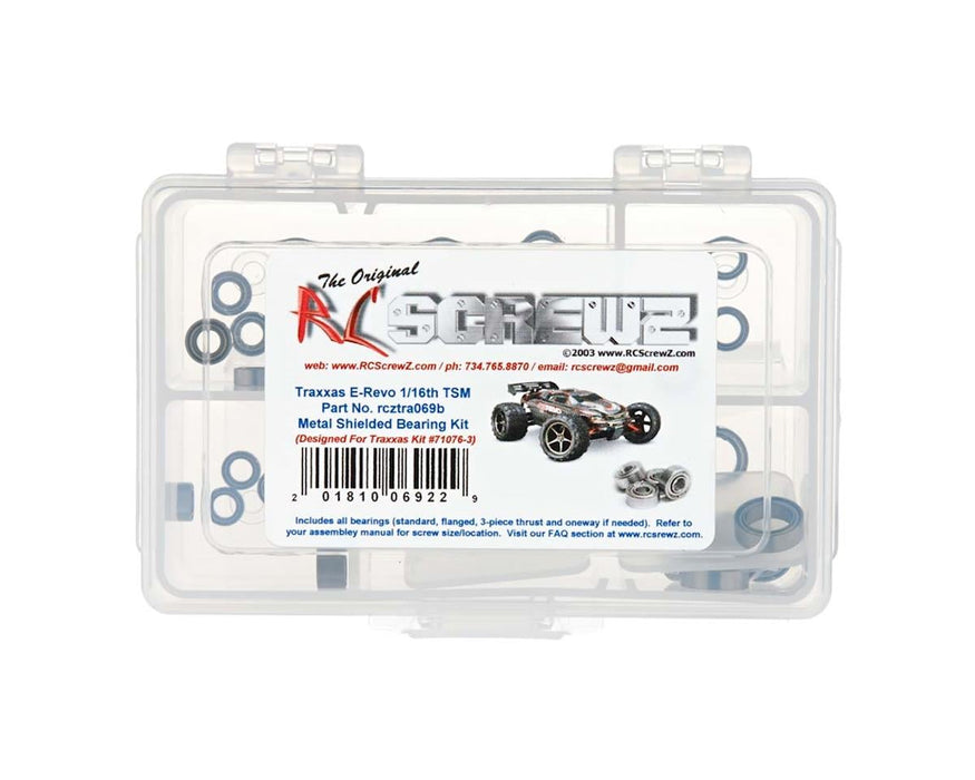 RC Screwz Metal Shielded Bearing Kit for Traxxas® 1/16 E-Revo® TSM®