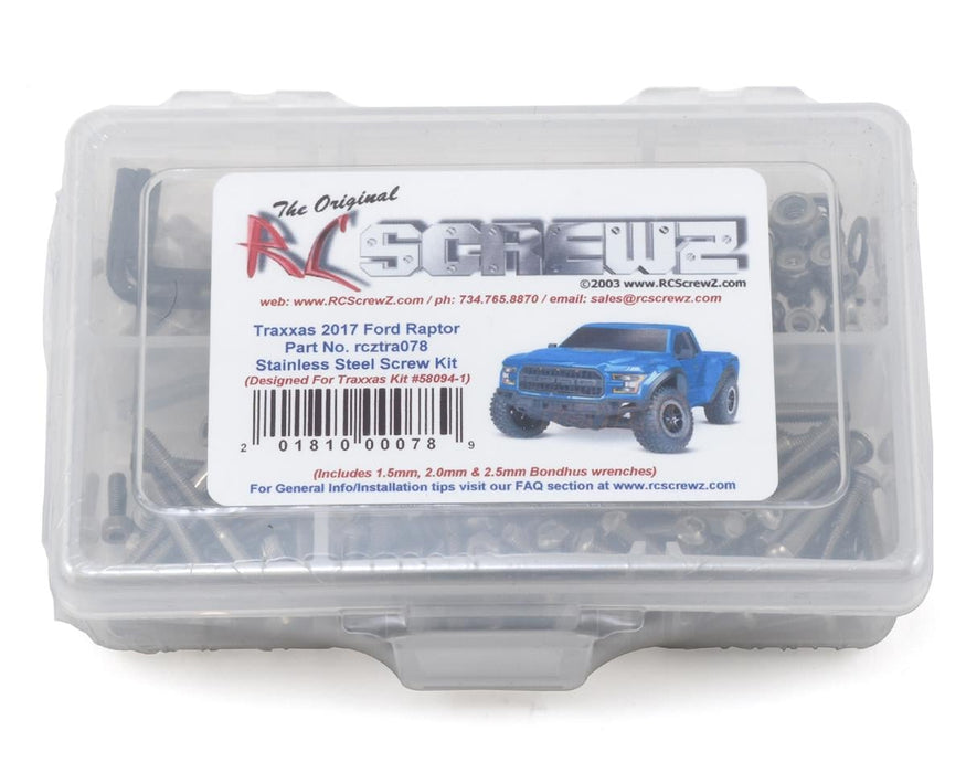 RC Screwz Stainless Steel Screw Kit for Traxxas Ford Raptor 2017