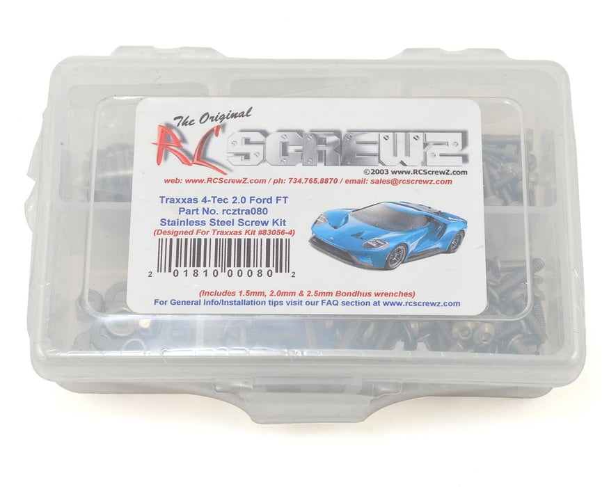 RC Screwz Stainless Steel Screw Kit for Traxxas 4-Tec 2.0 Ford GT