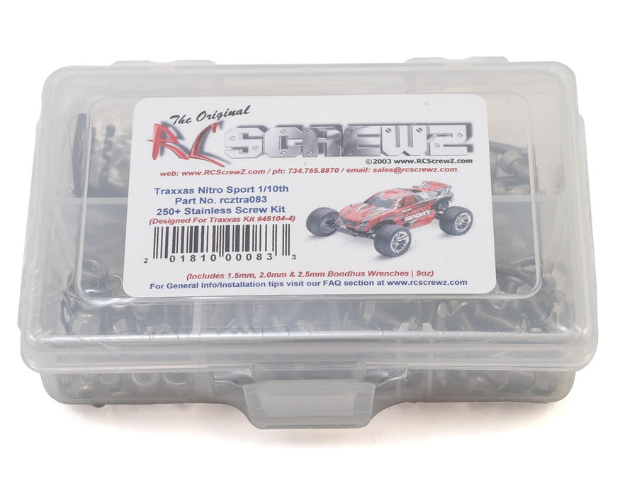 RC Screwz Stainless Steel Screw Kit for Traxxas Nitro Sport