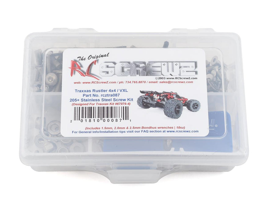 RC Screwz Stainless Steel Screw Kit for Traxxas Rustler 4x4 VXL