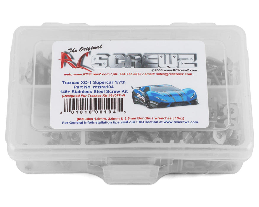 RC Screwz Stainless Steel Screw Kit for Traxxas XO-1