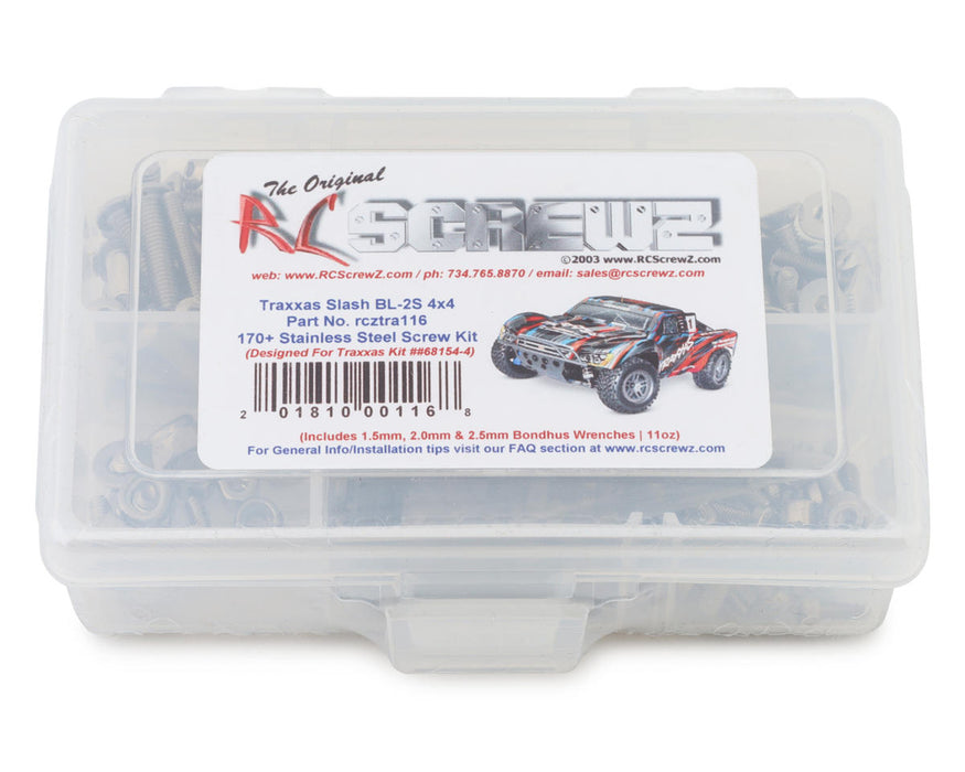 RC Screwz Traxxas Slash BL-2S 4x4 (#68154-4) Stainless Steel Screw Kit