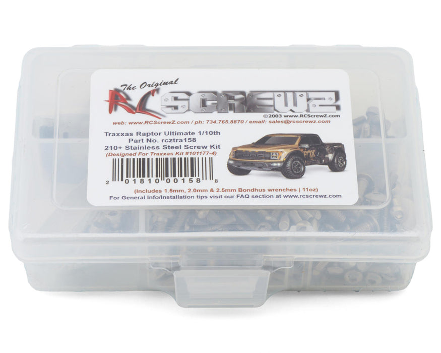 RC Screwz Stainless Steel Screw Kit for Traxxas® Raptor® Ultimate
