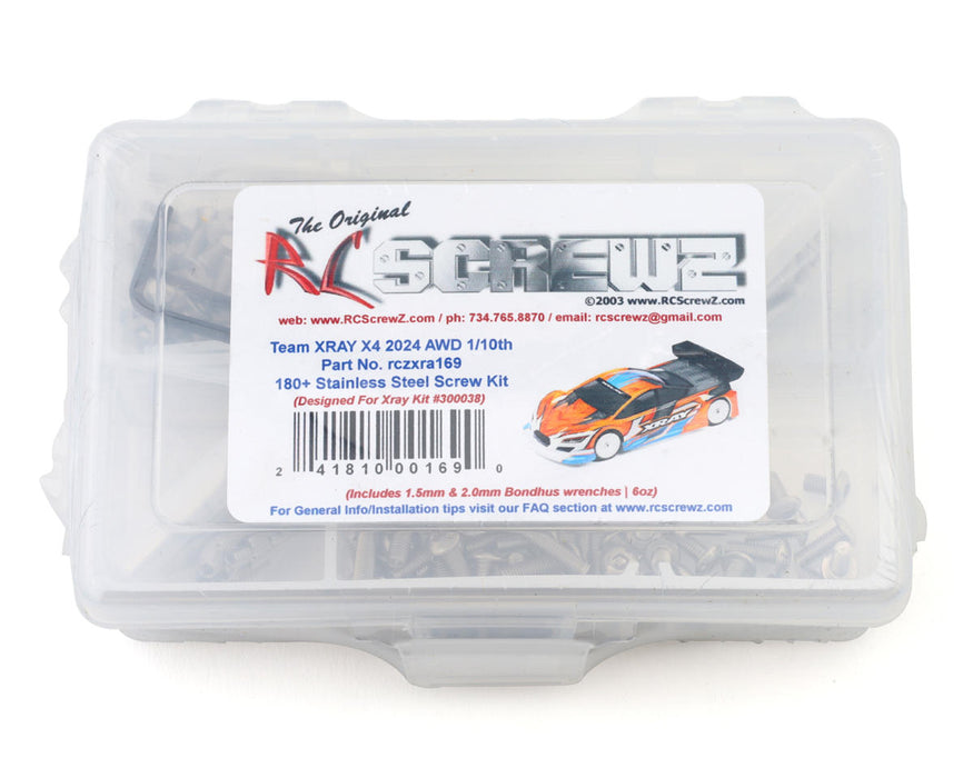 RC Screwz Team XRAY X4 2024 1/10 AWD Stainless Steel Screw Kit