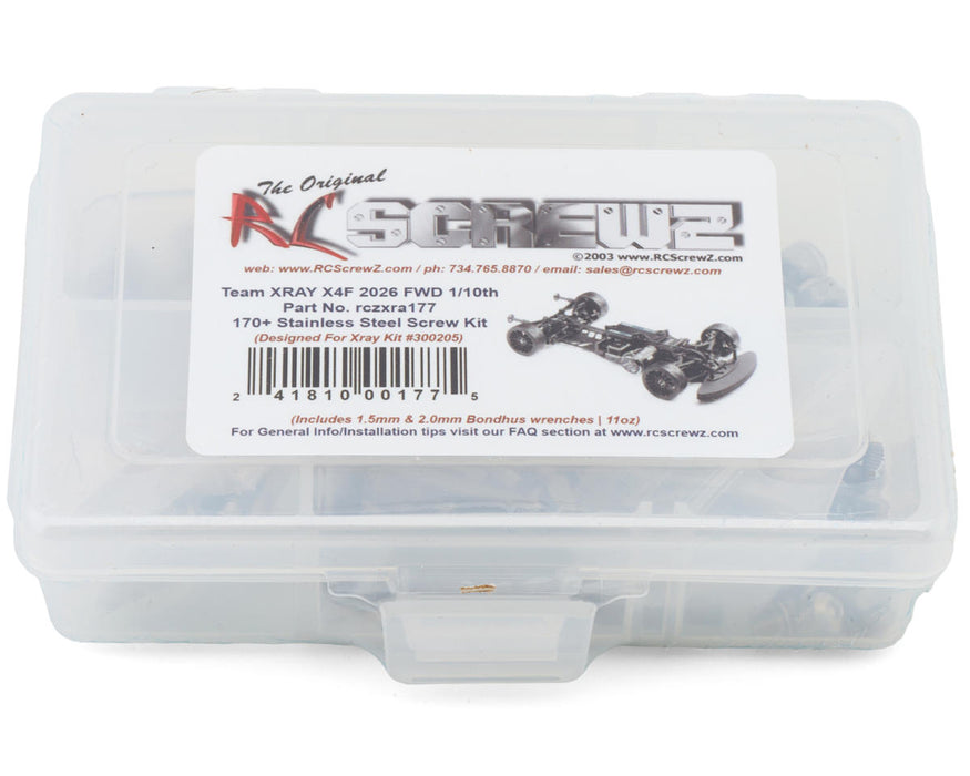 RC Screwz Xray X4F '26 Stainless Steel Screws Kit
