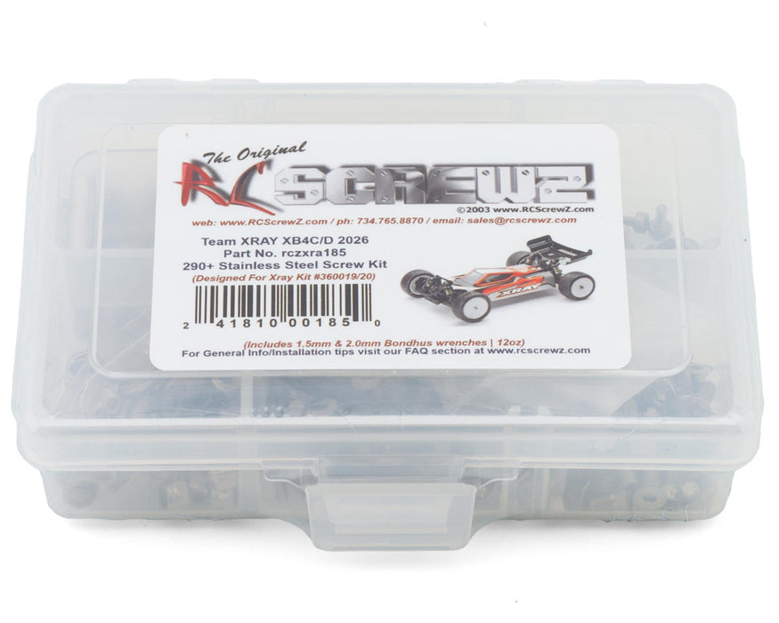 RC Screwz Xray XB4 2026 Stainless Steel Screws Kit