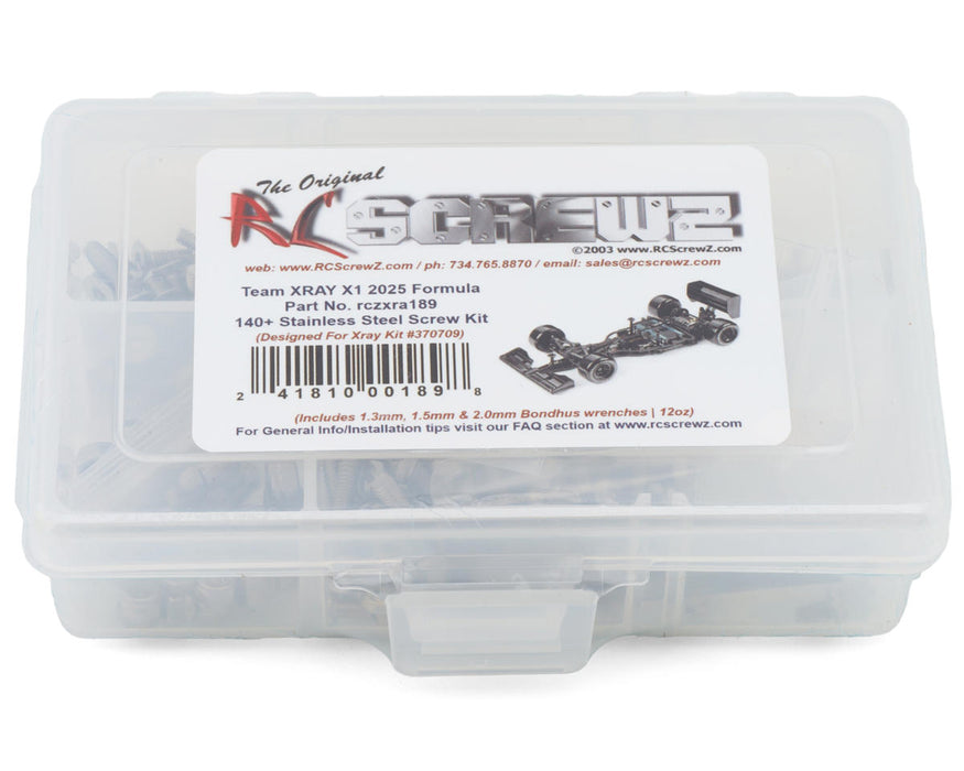 RC Screwz Xray X1 '25 Stainless Steel Screws Kit