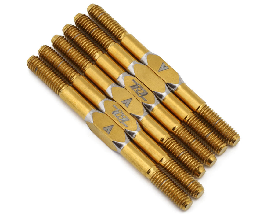 Revolution Design Team Associated RC10B84 Ultra Titanium Turnbuckle Set (Gold)