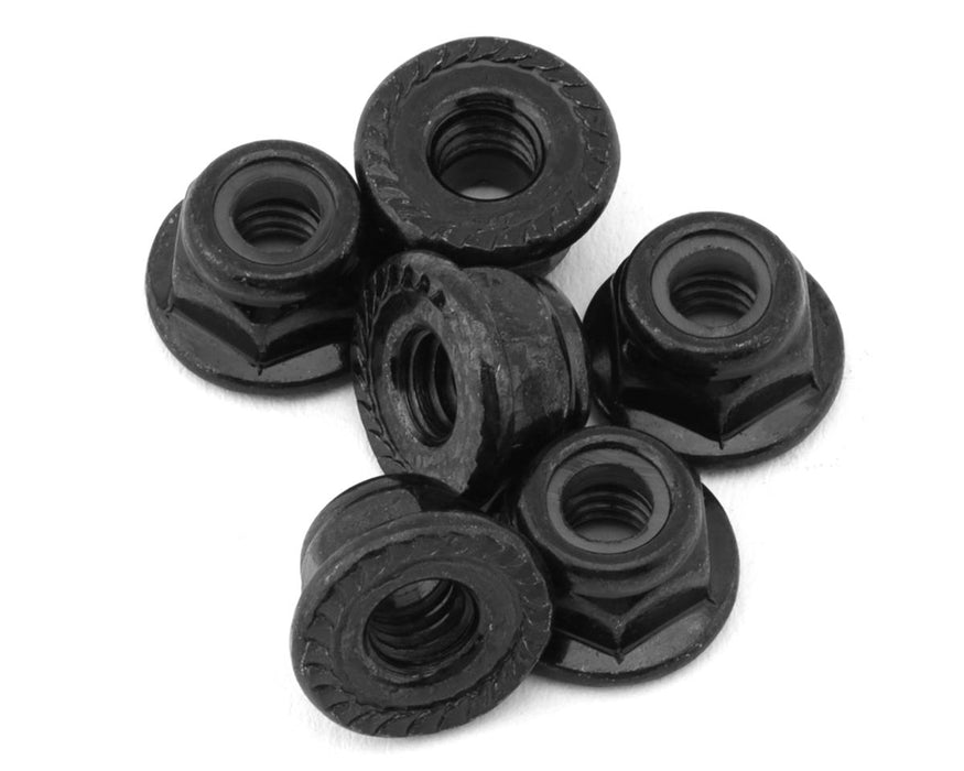 Redcat 4mm Serrated Nylon Lock Nut (Black) (6)