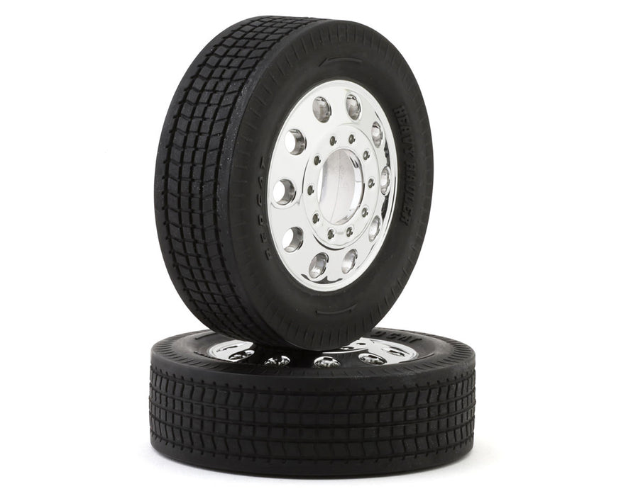 Redcat Custom Hauler Front Pre-Mounted Tires (Chrome) (2)